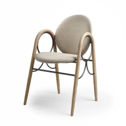 Brdr. Krüger Chairs*Arkade Chair | White Oiled Oak/Cream Fabric