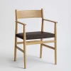 Brdr. Krüger Chairs*Arv Dining Chair With Armrest | Brown Leather