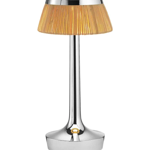 Flos Pendant Lights*Bon Jour Unplugged | Chrome - Rattan Crown