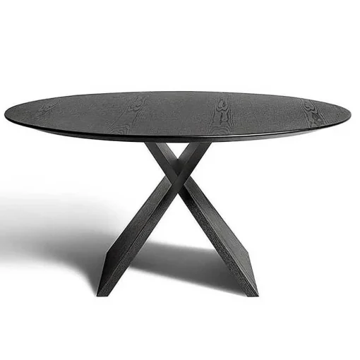 DePadova Chairs*Carlo - O180 | Round Table | Charcoal Stained Ash