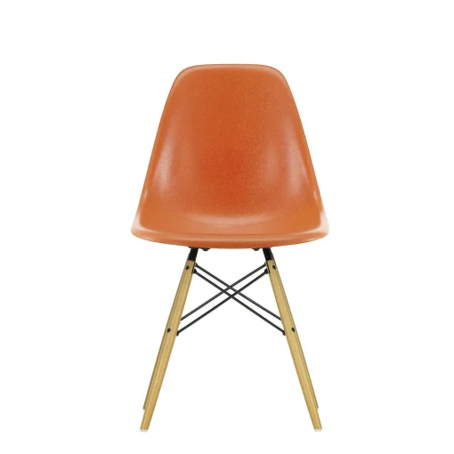 Vitra Chairs*Eames Fiberglass Side Chair Dsw | Eames Red Orange - Yellow Maple