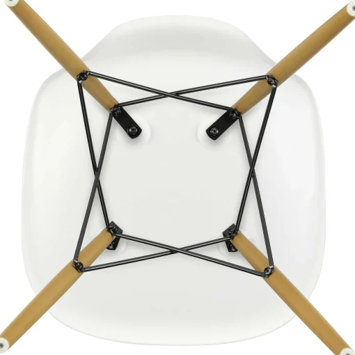 Vitra Chairs*Eames Plastic Chairs Dsw | Ash Honey Tone Base - White