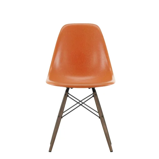 Vitra Chairs*Eames Plastic Chairs Dsw | Dark Maple Base - Rusty Orange