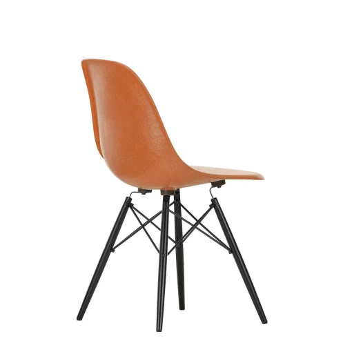 Vitra Chairs*Eames Plastic Chairs Dsw | Black Maple Base - Rusty Orange