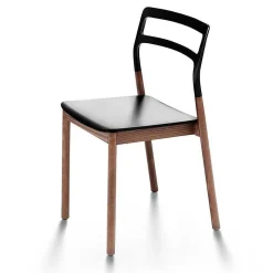 DePadova Chairs*Florinda | Chair - Structure In Beech Stained Moka - Embossed White