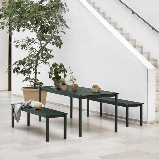 Muuto Outdoor Chairs*Linear Steel Bench | Outdoor Bench | Dark Green
