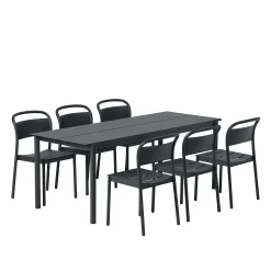 Muuto Outdoor Chairs*Linear Steel Sidechair | Outdoor Chair | Black