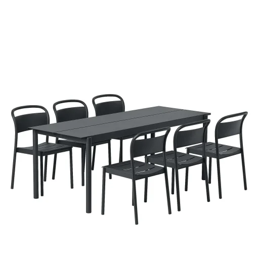 Muuto Outdoor Chairs*Linear Steel Sidechair | Outdoor Chair | Black