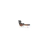 Vitra Single Armchairs*Lounge Chair & Ottoman | American Cherry - Chocolate Leather