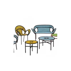Moroso Coffee Tables*M'Afrique Banjooli Bistrot Table | Yellow-Black