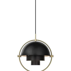 GUBI Pendant Lights*Multi-Lite Pendant | Soft Black - Brass/ Large