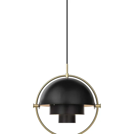 GUBI Pendant Lights*Multi-Lite Pendant | Soft Black - Brass/ Large