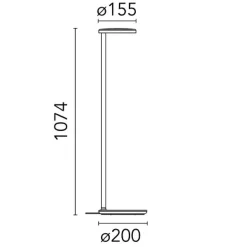 Flos Pendant Lights*Oblique Floor | Floor Lamp | Grey
