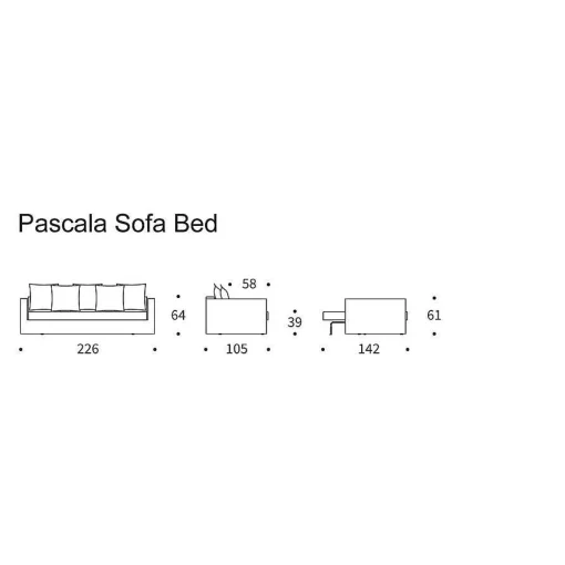 Innovation Living Sofa Beds*Pascala | Sofa Bed | 140-200