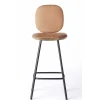 Brdr. Krüger Stools*Pauline Comfort Bar Stool H65 | Metal Legs-Fumed Oak-Cognac Leather