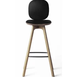 Brdr. Krüger Stools*Pauline Comfort Bar Stool H75 | Waxed Oiled Oak-Black Leather