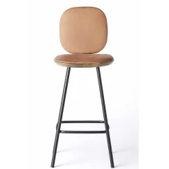 Brdr. Krüger Stools*Pauline Comfort Bar Stool H65 | Waxed Oiled Oak-Cognac Leather