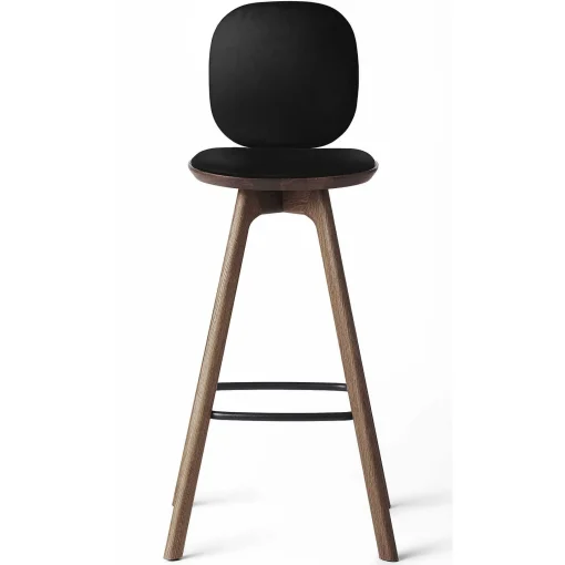 Brdr. Krüger Stools*Pauline Comfort Bar Stool H65 | Fumed Oak-Black Leather