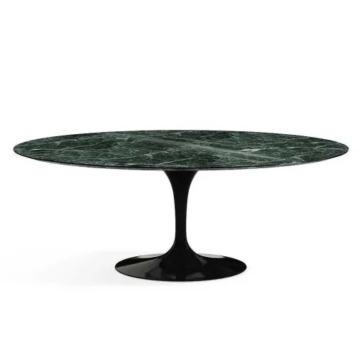 Knoll Dining Tables*Saarinen Tulip Table | Dining Table Oval | Verde Alpi Marble Shiny Finish