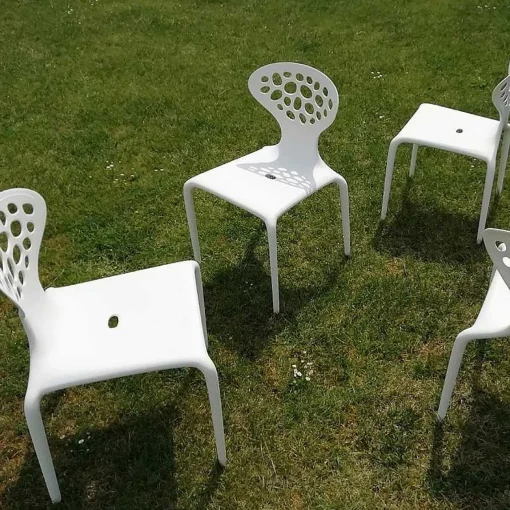 Moroso Outdoor Chairs*Supernatural Chair | Outdoor | Pure White-Perforated Back