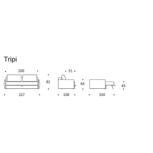 Innovation Living Sofa Beds*Tripi Sofa Bed - 318 | 150-200 Cm