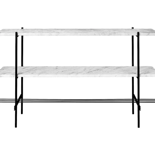GUBI Coffee Tables*Ts Console - 2 Racks | Console | White Carrara Marble