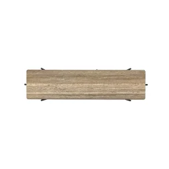 GUBI Coffee Tables*Ts Console - 2 Racks | Console | Warm Taupe Travertine