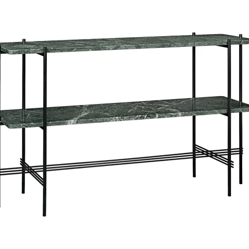 GUBI Coffee Tables*Ts Console - 2 Racks | Console | Green Guatemala Marble