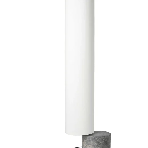 GUBI Pendant Lights*Unbound Floor Lamp | White Linen - Grey Marble/ H 120